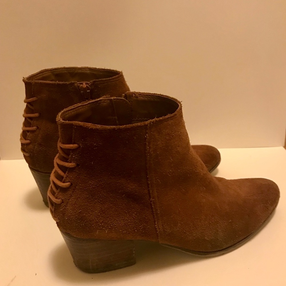 Aldo Suede Almond Toe Booties